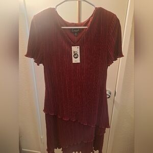 NWT Connected Red Layered Dress